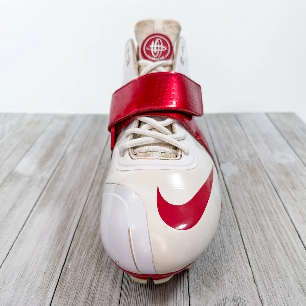 Nike Huarache 3 Lacrosse Cleats - White‎ Red - Style 469730-160 - Men's Size 13
